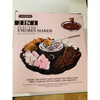 Photo of ChocoS’more 2-in-1 Electric S’mores Chocolate Fondue Maker Dessert Party Machine