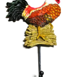 Photo of Rooster Wall Hook Farmhouse Country Kitchen Decor Key Holder Towel Hanger