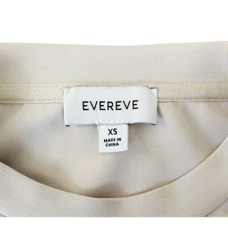 Photo of Evereve Cream Metallic Striped Sleeve Sweatshirt Womens Size XS