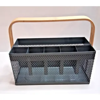 Photo of IKEA VIMPELFISK Flatware Caddy Napkin & Cutlery Organizer Mesh Storage Basket