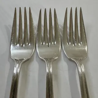 Photo of Vintage Holmes & Edwards - 3 Salad Forks - Century Super Plate Inlaid Silver