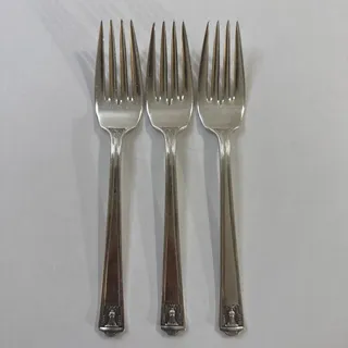 Photo of Vintage Holmes & Edwards - 3 Salad Forks - Century Super Plate Inlaid Silver