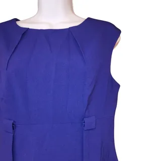 Photo of NWT Calvin Klein Purple Pencil Knee Length Sleeveless Dress Size 6 (W/O Belt)