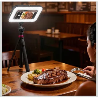 Photo of LUXSURE Magnetic Smartphone Tripod Pan/Tilt w/ 15W Light Remote 62.5in