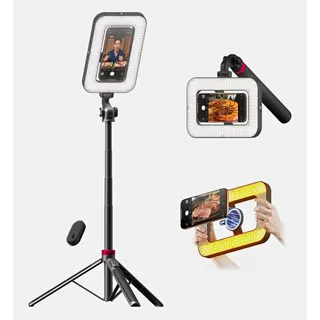 Photo of LUXSURE Magnetic Smartphone Tripod Pan/Tilt w/ 15W Light Remote 62.5in