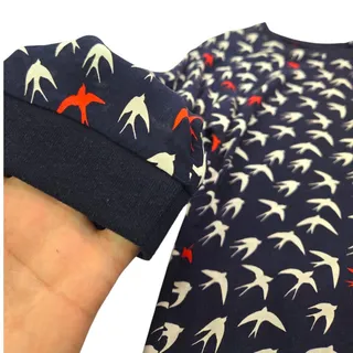 Photo of Anthropologie Maeve | 3/4 Sleeve Flock of Birds Shirt | Size 2