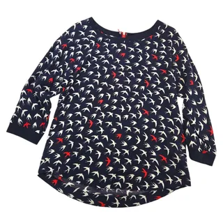 Photo of Anthropologie Maeve | 3/4 Sleeve Flock of Birds Shirt | Size 2