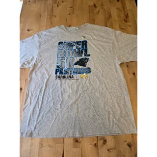 Photo of NWOT) Carolina Panthers Super Bowl 50 Graphic T-Shirt - Size 2XL