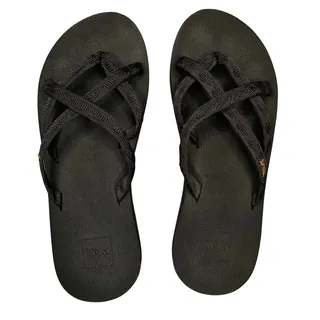 Photo of Teva Flip Flop Sandals Women Sz 8 Black Olowahu multi-strap crisscross