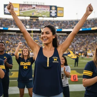Photo of Michigan Wolverines Sleeveless Top – Size L – NWT – Sideline Apparel