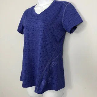 Photo of REI V-Neck Top Womens S Purple Breathable Reflective Gorpcore Outdoor Hiking