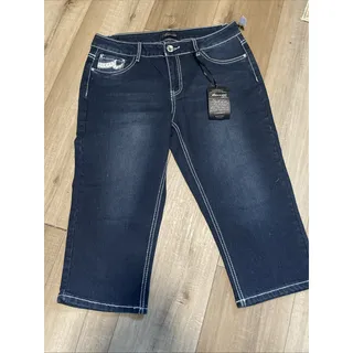 Photo of NWT Baccini Dark Wash Capri Jeans Embellished Rhynstone Pockets Women’s Sz 10