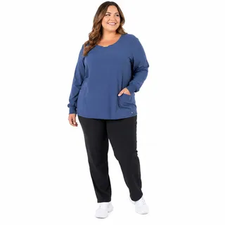 Photo of Cherokee Infinity Blue Scrub Top with Pockets - Size 3XL
