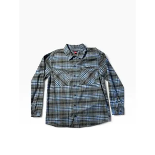 Photo of Airwalk Men’s Large Plaid Flannel Shirt Blue Gray Black Long Sleeve 100% Cotton