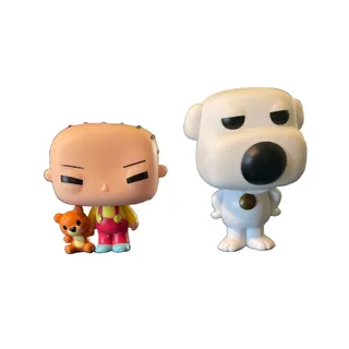 Photo of Lot of 2 This is a set of Funko Pop! vinyl figures Stewie Rupert Brian rare
