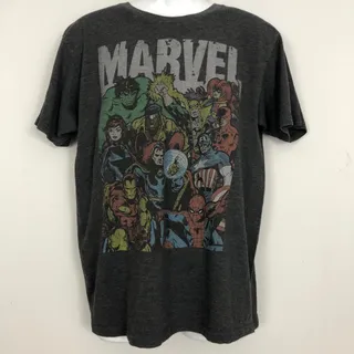 Photo of Marvel Classic Superheroes Graphic Tee Mens M Spiderman Iron Man Captain America