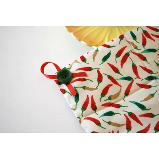 Photo of Handmade Pepper Print Pot Holder, Fabric Kitchen Trivet Cookware Hot Pad