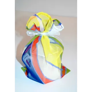 Photo of Sheer Fabric Multi Color Gift Bag Set for Gift Wrapping Holiday Packaging