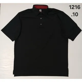 Photo of Foot Joy (XL) Black Button Short Sleeve Collar Polo Shirt
