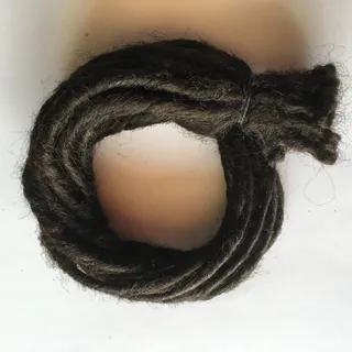 Photo of 20 SE Single Ended Dark Brown Dreads Dreadlock Hair Extensions