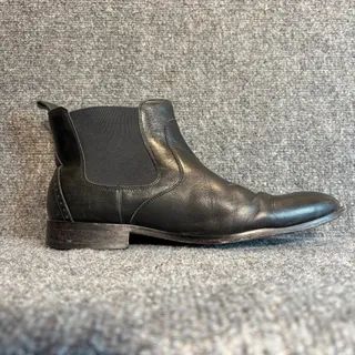 Photo of Johnston Murphy Black Leather Slip On Chelsea Dress Ankle Boots Booties Men 10.5