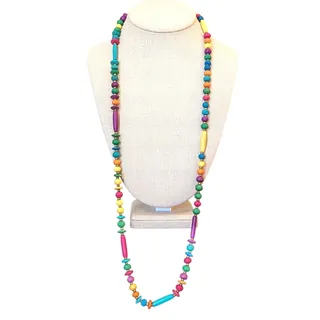 Photo of Multi-Color Round & Oblong Beaded 34" Necklace