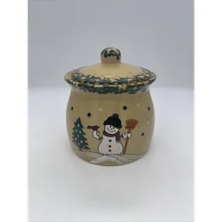Photo of Snowman Cookie Jar LTD Commodities Spongeware Winter 25421 Christmas Holiday