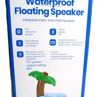 Photo of Waterproof Floating Bluetooth Speaker IPX7 Inflatable Palm Tree Pool Speaker