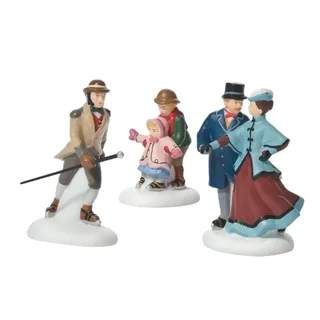 Photo of Department 56 Dickens Village An Afternoon On The Ice Set of 3 Figurines #808904
