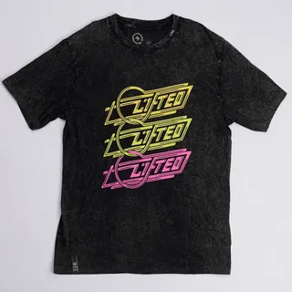 Photo of LRG Lifted Research Group Neon Graphic T-Shirt Mineral Wash Black Men's XL
