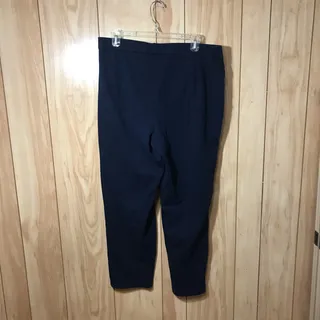 Photo of Bob Mackie Wearable Art Navy Blue Pants Stretch Cotton Twill Pull On L