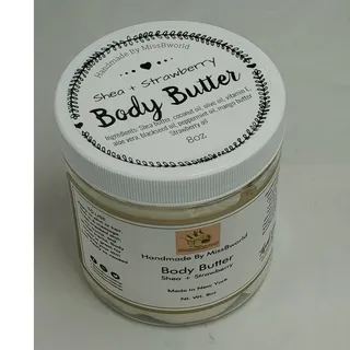 Photo of Shea Strawberry Body Butter Handmade Natural Moisturizer 8 oz