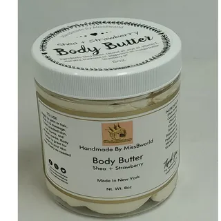 Photo of Shea Strawberry Body Butter Handmade Natural Moisturizer 8 oz