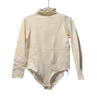 Photo of SKIMS Essentials Mock Neck Long Sleeve Bodysuit in Marble Cream 2X/3X Plus Size