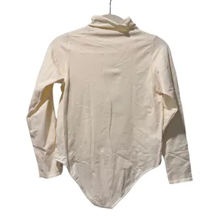 Photo of SKIMS Essentials Mock Neck Long Sleeve Bodysuit in Marble Cream 2X/3X Plus Size