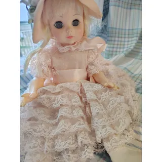 Photo of Madame Alexander Renoir Artist Doll 12in Blonde Hair Pink Lace Dress Floral Hat