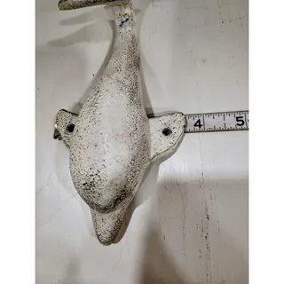 Photo of NWOT Cast Iron White Dolphin Towel Clothes Hook