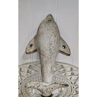Photo of NWOT Cast Iron White Dolphin Towel Clothes Hook