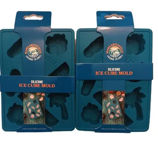 Photo of Margaritaville Tropical 2-pack Silicone Ice Cube Molds - 9 Island Shaped Cubes