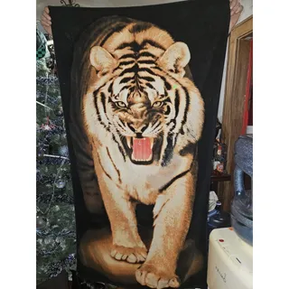 Photo of Tropical Escape Tiger Beach Towel Made in Brazil