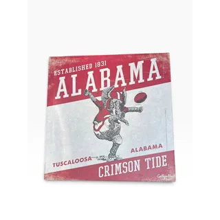 Photo of Alabama Crimson Tide Retro Elephant Canvas Wall Art 14x14 College Vault NCAA