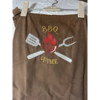 Photo of Custom Made Kitchen Apron With Embroidery Removable Towel Washable Men BBQ