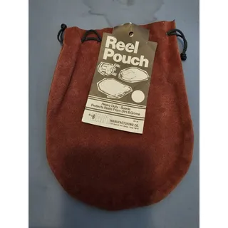 Photo of Vintage/1965 NOS Red Dart Mfg RP-79 -Heavy Duty Suede Reel Pouch w/Drawstring
