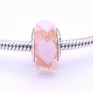 Photo of Authentic PANDORA Rose with Pink Hearts Charm - 790660
