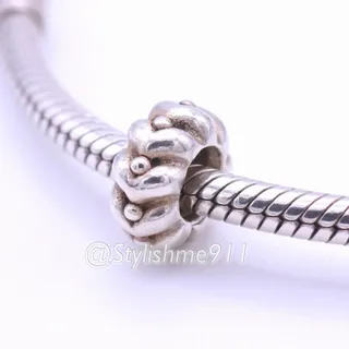 Photo of Authentic PANDORA Sterling Silver Hearts and Spots Spacer Charm