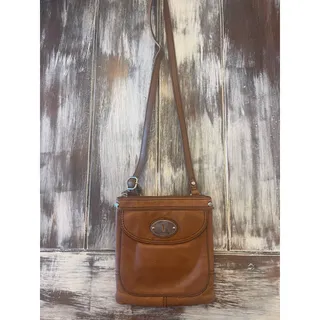 Photo of Fossil Brown Leather Crossbody Purse with Adjustable Strap
