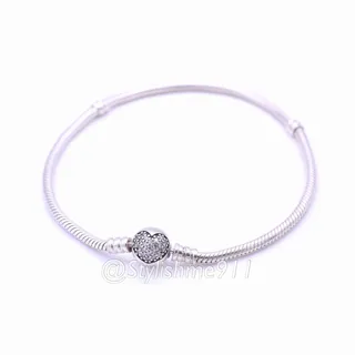 Photo of Authentic PANDORA Sparkling Heart Pandora Bracelet - 590743CZ