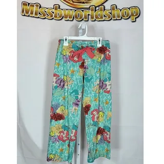 Photo of Disney Little Mermaid Green Capri Pajama Pants - Size S (4–6)