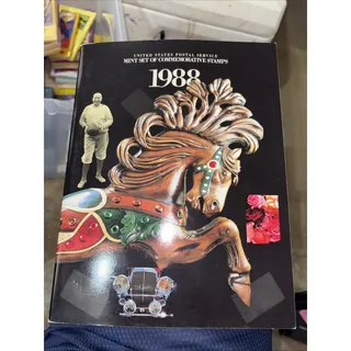 Photo of Sealed 1988 Mint Set Commemorative USPS Yearbook Album with Stamps Free Shipping