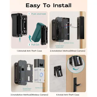 Photo of ZUMIMALL Adjustable Angle Video Doorbell Mount, Adjust 90 Degrees Wireless Camer